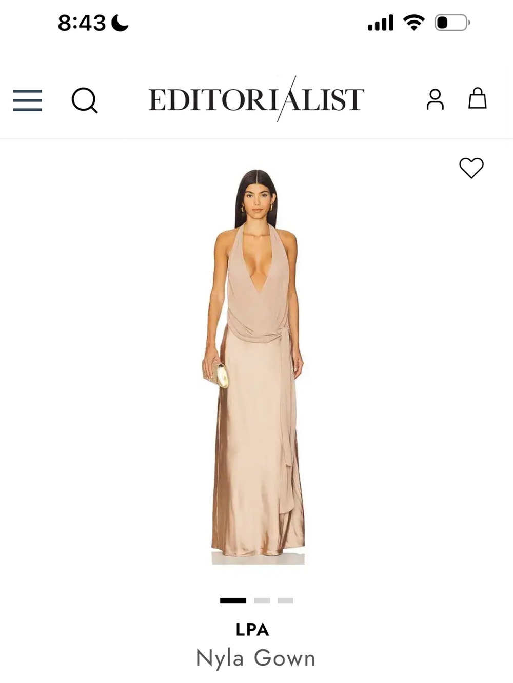 LPA Nyla Gown in Latte